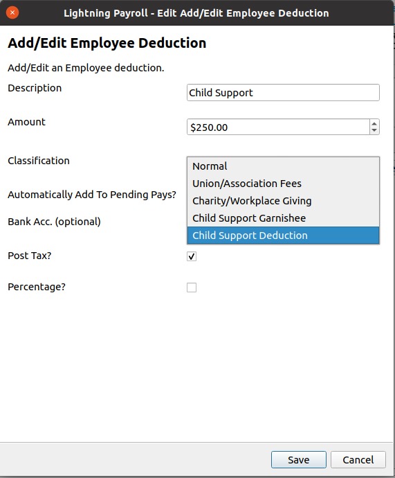 Child Support Deductions