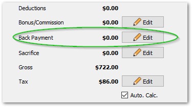 Edit Backpayments