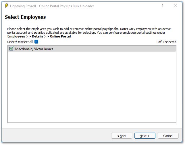 Payslips Emp Specify