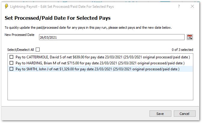 Set Processed Date Dialog