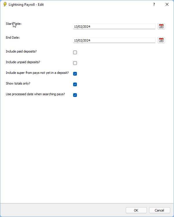 Super liability report form