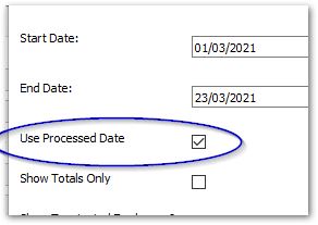 Processed Date For Reports